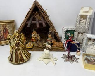 170 ChristmasCrecheMusicalAngelOrnamentsDecor