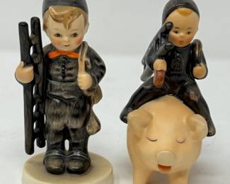 34 2ChimneySweepWalkingPigRidingHummelFigurines