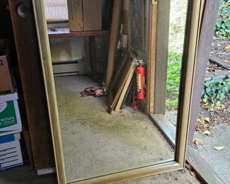 187 WoodenFramedWallMirror