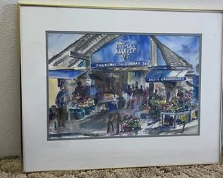 260 OlympiaFarmersMarketWatercolorbyJaneEKing