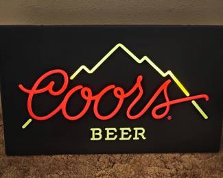 63 CoorsIlluminatedBeerAdvertisingSign