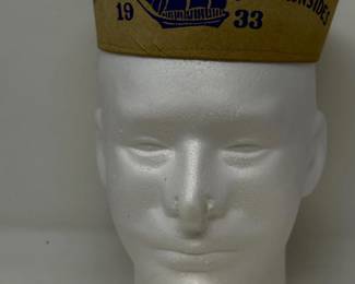 279 Souvenir1933WelcomeOldIronsidesDixieCupSailorHat
