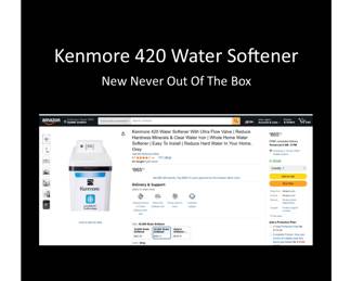 Kenmore 420 Water Softener / New Never Used
