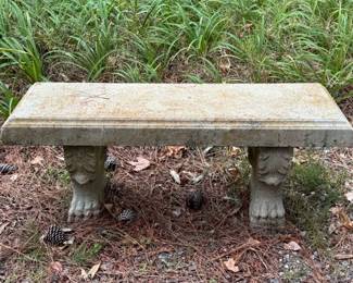 Concrete garden bench