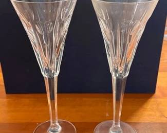 Waterford crystal champagne flutes