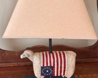 Folk art lamp