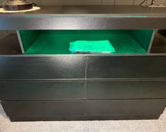 LIKE NEW DRESSER WITH USB PORTS AND REMOTE CONTROL COLOR CHANGING LIGHT