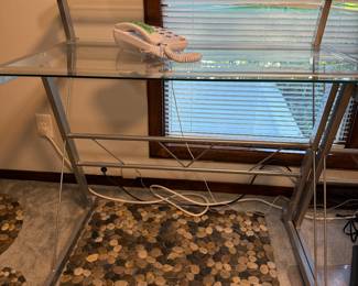 GLASS TOP DESK