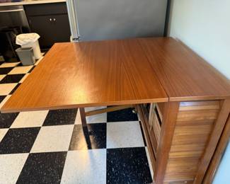 60” x 36” TWO SIDED FOLDING TABLE TOP. ONE SIDE SHOWN OPEN. 