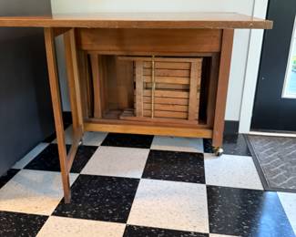 28 INCHES TALL WITH HIDDEN CHAIR STORAGE 