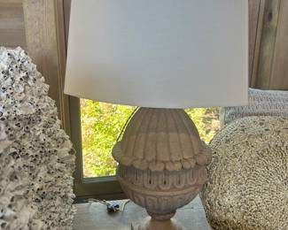 Antique terracotta lamp