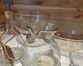 Jan Barbaglio hand etched glassware.