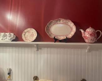 Some of the pink & white china