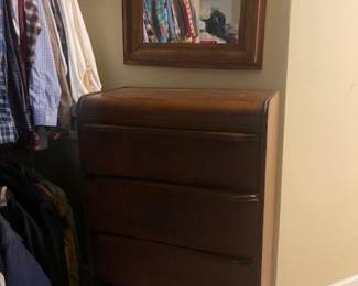 Waterfall dresser, antique mirror