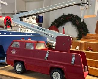 Vintage die cast fire truck