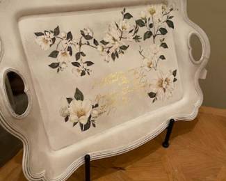 Beautiful painted metal tray
