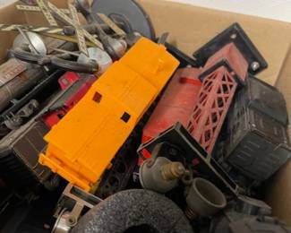 Some of the train accessories and trains (American Flyer)