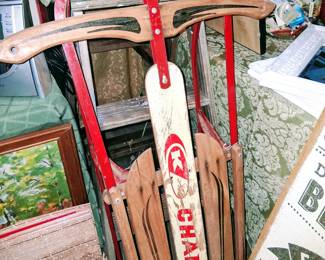 Vintage snow sled