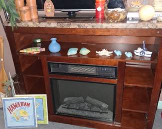 Electric fireplace and TV