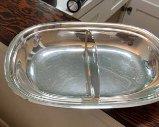 Mayflower covered serving dish by Reed & Barton With lid off