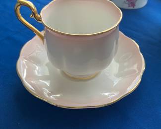 Royal Albert Tea Cup &
Saucer Pale Pink. Rainbow Series