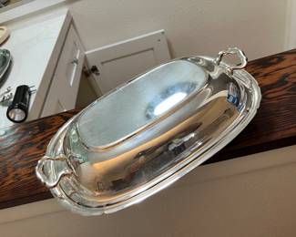 Mayflower covered serving dish by Reed & Barton