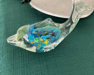 Glass Art Dolphin