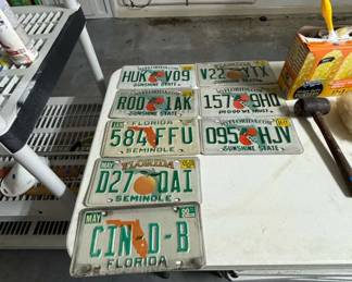Older license plates.