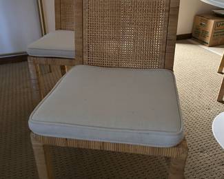 Set of 4 of these rattan chairs 