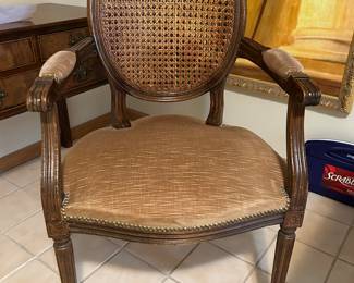 Caned French style chair