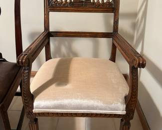 Hand carved Italian chair from 17th century.