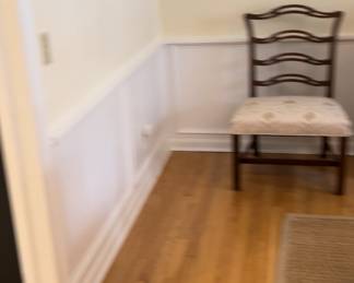 Set of 2 Chippendale style dining chairs c1920s