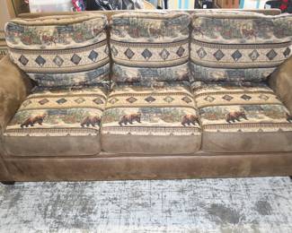Cabin Suede Leather Couch