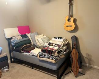 Twin Bed and Bedding