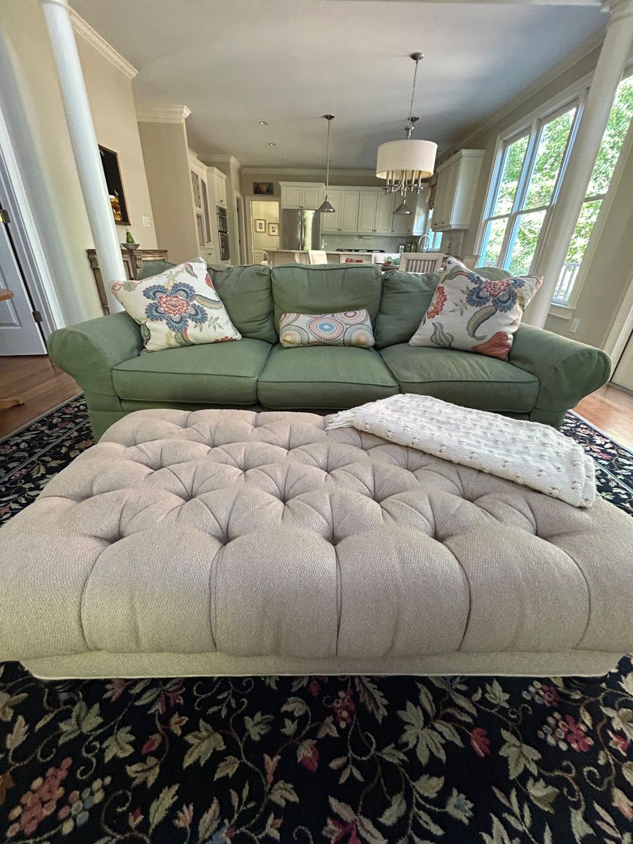 Large ottoman and sofa