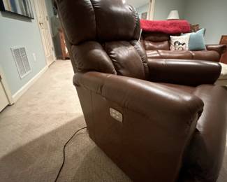 Leather electric recliner