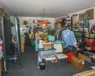 View of the garage prior to setting up