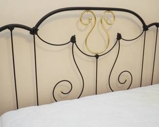 Metal frame queen-size bed