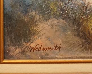 Oil painting signed Wadsworth