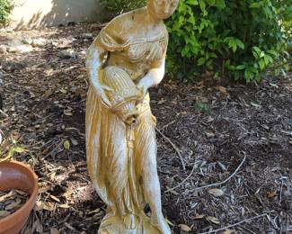 Concrete garden statue