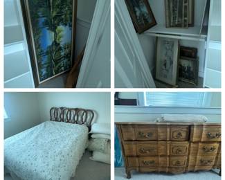 bed, dresser