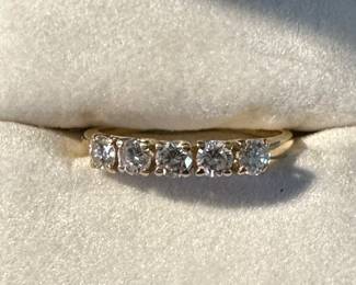 14k Gold and Diamond Ring 