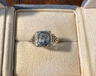 14k and Aquamarine Ring 