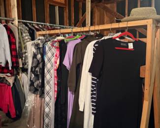 Clothing ranges in size from Medium-Extra Large
