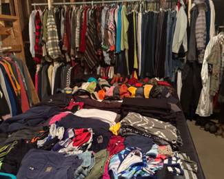 Clothing ranges in size Med-Extra Large