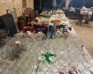 Large selection of glass & drink ware