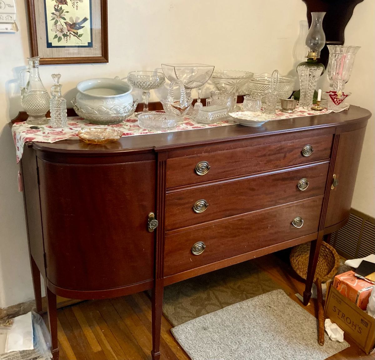 Art Deco Berkey and Gay mahogany sideboard, professionally historically refinished. Stunning piece.