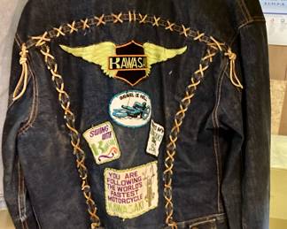 Charming denim motorcycle jacket, circa 1970s