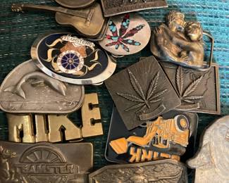 Brass buckle collection- mid 70s