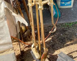 brass fireplace tools